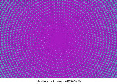 Halftone pattern. Comic background. Dotted retro backdrop with circles, dots. Design element for web banners, posters, cards, wallpapers, sites. Pop art style. Vector illustration. Purple, blue color