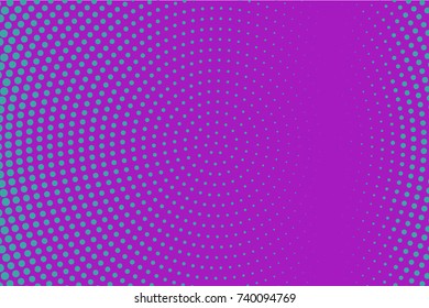 Halftone pattern. Comic background. Dotted retro backdrop with circles, dots. Design element for web banners, posters, cards, wallpapers, sites. Pop art style. Vector illustration. Purple, blue color
