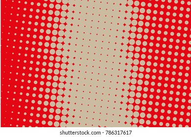 Halftone pattern. Comic background. Dotted retro backdrop with circles, dots. Design element for web banners, posters, cards, wallpapers, sites. Pop art style. Vector illustration. Red color
