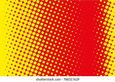 Halftone pattern. Comic background. Dotted retro backdrop with circles, dots. Design element for web banners, posters, cards, wallpapers, sites. Pop art style. Vector illustration. Red color
