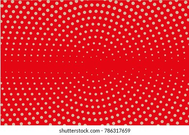 Halftone pattern. Comic background. Dotted retro backdrop with circles, dots. Design element for web banners, posters, cards, wallpapers, sites. Pop art style. Vector illustration. Red color
