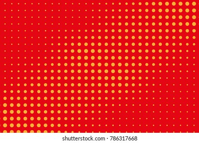 Halftone pattern. Comic background. Dotted retro backdrop with circles, dots. Design element for web banners, posters, cards, wallpapers, sites. Pop art style. Vector illustration. Red color
