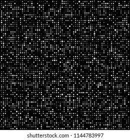 Halftone pattern. Corrupted code. Glitch background. Computer Virus. Gradient design background. Particle virus. Vector Illustration.