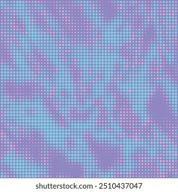 Halftone pattern for cover, poster, and banner design. Neon blue and purple dots background. Digital LED screen. Vector illustration