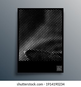 Halftone pattern design for flyer, poster, brochure cover, background, wallpaper, typography, or other printing products. Vector illustration.