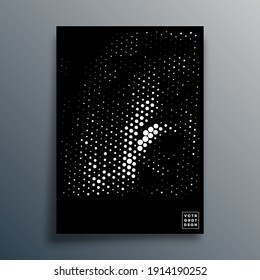 Halftone pattern design for flyer, poster, brochure cover, background, wallpaper, typography, or other printing products. Vector illustration.