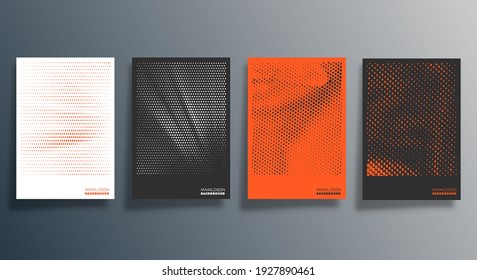 Halftone pattern design for flyer  poster  brochure cover  background  wallpaper  typography  other printing products  Vector illustration 