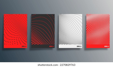 Halftone pattern design for flyer, poster, brochure cover, background, wallpaper, typography, or other printing products. Vector illustration.