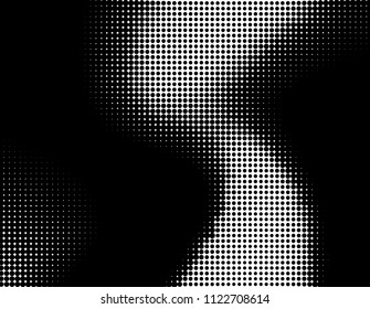 Halftone pattern Digital gradient with dots. Futuristic panel. Vector illustration. 