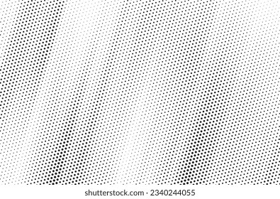 Halftone pattern dot background texture overlay grunge distress linear vector. Dotted background as design element.