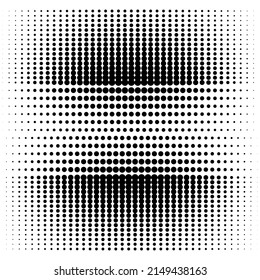 Halftone pattern with a few dots in the middle square size pattern background