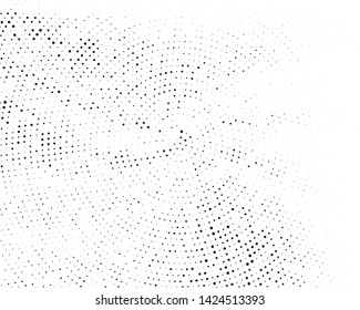 Halftone pattern. Futuristic panel. Grunge dotted backdrop with circles, dots, point of large and small scale. Design element for web banners, posters, cards, wallpapers, sites. Black and white color