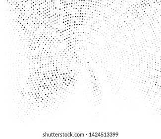 Halftone pattern. Futuristic panel. Grunge dotted backdrop with circles, dots, point of large and small scale. Design element for web banners, posters, cards, wallpapers, sites. Black and white color