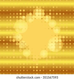 Halftone Pattern gold for text. Vector Halftone effect.