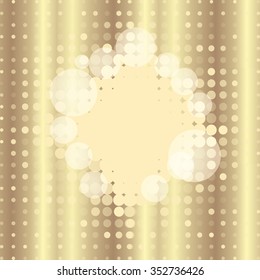 Halftone Pattern gold for text. Vector Halftone effect.
