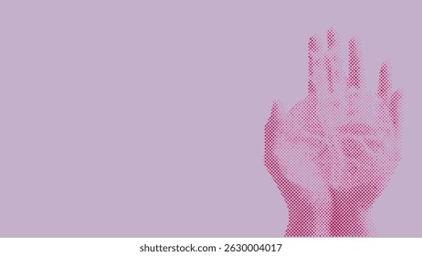 Halftone pattern of Hand holding lung model for health and insurance concept