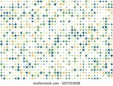 Halftone pattern. Modern Pattern with Color Stars for Card or Banner. Abstract Halftone Background with Color Elements for your Design. Vector Texture.