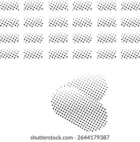 Halftone pattern pill shapes abstract design