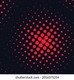 Halftone pattern with red and black background