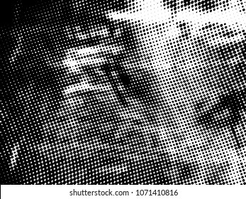 Halftone Pattern. Rough distress grunge texture background . Abstract Halftone Dots. Vector Illustration.