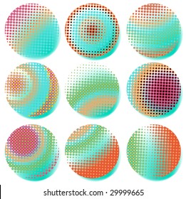 halftone pattern set