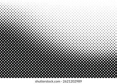 Halftone pattern with square dots creating texture for abstract design background