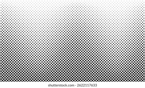 Halftone pattern with square dots creating texture for abstract design background