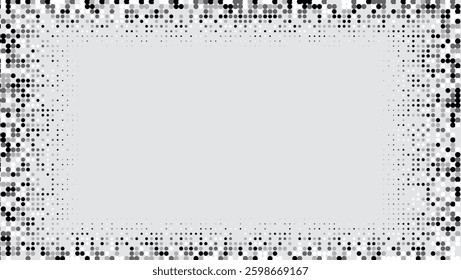 Halftone Pattern. Summer Concept With Minimal Art. Linear Shapes For Brand Folder. White 1980 Flyer. Minimalist Greyscale Texture. Geometric Black Poster. Trendy Halftone Pattern
