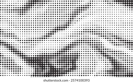 Halftone Pattern with Varying Circle Sizes Creating a Textured and Abstract Monochromatic Background