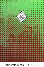 Halftone pattern vector. Cover A4 format, template for poster, brochure