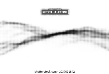 Halftone pattern vector. Gradient dot pattern. Grunge halftone background ,old retro comic book design element. Vector illustration.