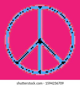 Halftone Peace Symbol Vector illustration Eps 10