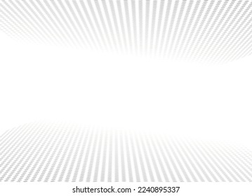 halftone and perspective background. Abstract halftone dotted background. White and gray abstract perspective background with halftone