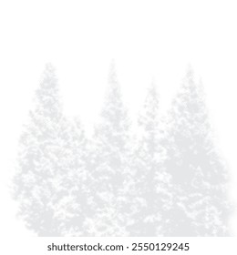 Halftone pine tree dots on white background. Vector illustration for your design