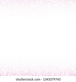 Halftone of pink halftone dots on a white background
