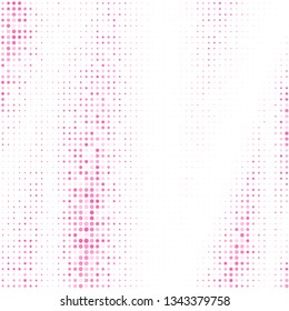 Halftone of pink halftone dots on a white background