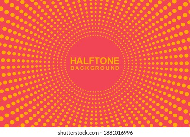 halftone pink and yellow comic background vector