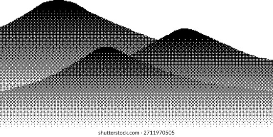 Rasterpixel Art Mountains Landschaft