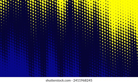 Halftone pixelated wallpaper with hexagonal pouring out effects