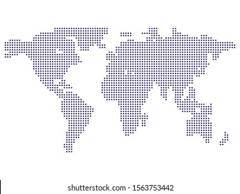 Halftone political map of world Vector illustration Eps 10