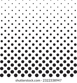 Halftone Polka Dot Seamless Pattern Background Vector Illustration