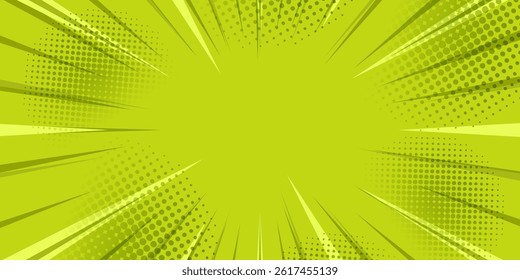 Halftone Pop Art Style Star Explosion Pattern Cartoon Background, Vintage Tone Light Effect Vector illustration wow banner with gradient design
