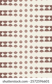 Halftone poster with dots in mocha brown and mousse beige colors. Abstract geometric background in contemporary art style. Trendy coffee colors of the year 2025