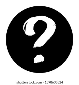 Halftone question shape with fading gradient. Flat design style Question mark sign icon, vector illustration. 
