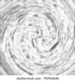 Halftone radial black and white vector pattern