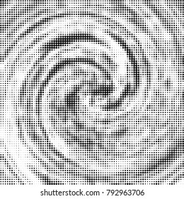 Halftone radial black and white vector pattern