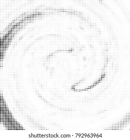 Halftone radial black and white vector pattern