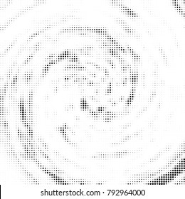 Halftone radial black and white vector pattern