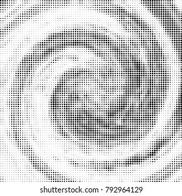 Halftone radial black and white vector pattern