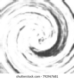 Halftone radial black and white vector pattern